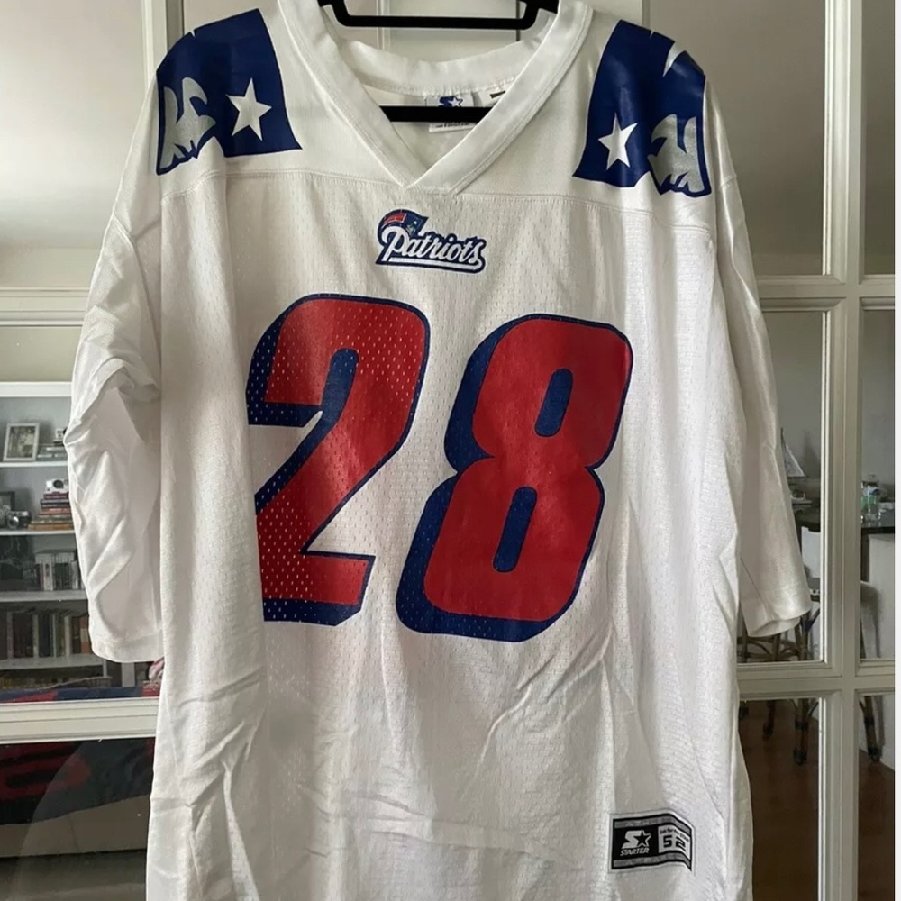 New England Patriots Curtis Martin 1990s Away Starter Jersey Sz 52 Retro